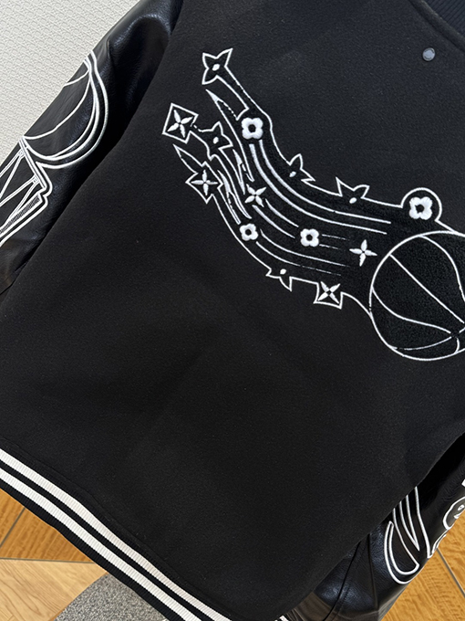 ルイヴィトンコピー LV 大きなロゴのパッチワークベースボールジャージ