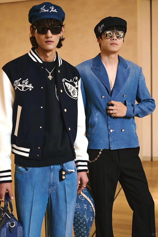 ルイヴィトン LV Seashells 航海をテーマにした刺繍りベースボールユニフォーム