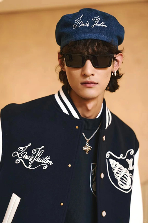 ルイヴィトン LV Seashells 航海をテーマにした刺繍りベースボールユニフォーム