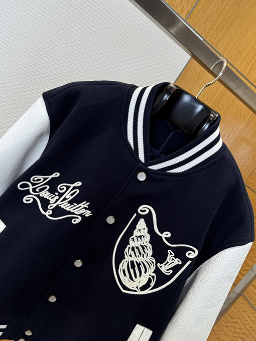 ルイヴィトン LV Seashells 航海をテーマにした刺繍りベースボールユニフォーム