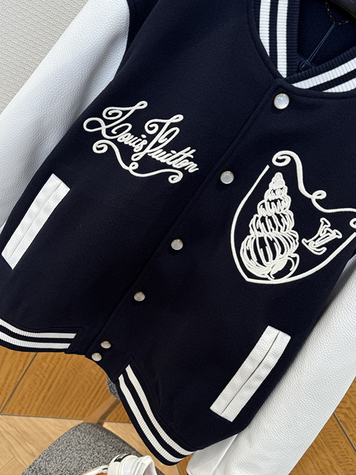 ルイヴィトン LV Seashells 航海をテーマにした刺繍りベースボールユニフォーム
