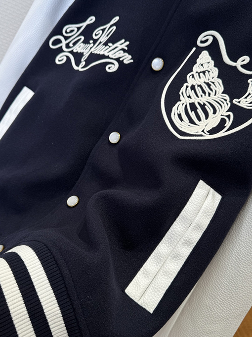 ルイヴィトン LV Seashells 航海をテーマにした刺繍りベースボールユニフォーム