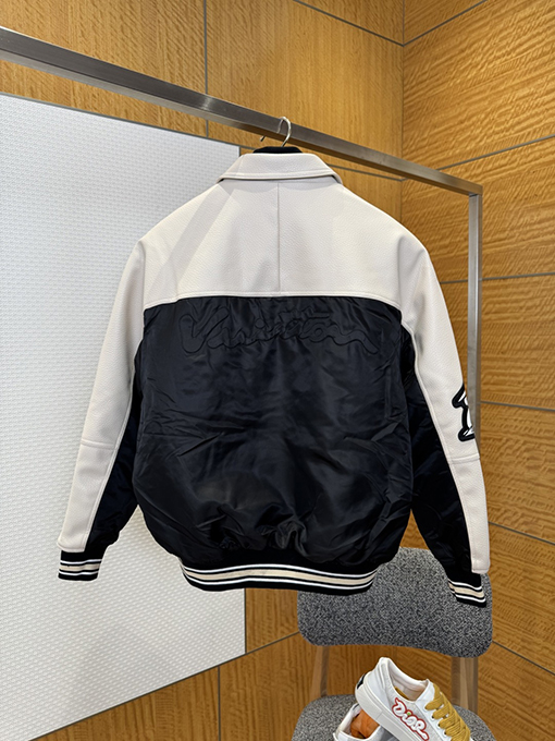 ルイヴィトンスーパーコピー レタープリントパッチワークベースボールジャケット