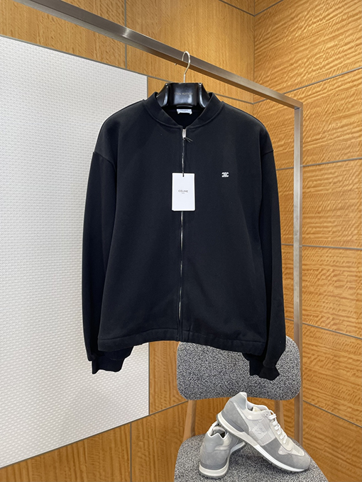 セリーヌブランドコピー 刺繍りミニマルジップアップジャケット