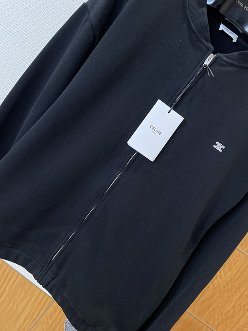 セリーヌブランドコピー 刺繍りミニマルジップアップジャケット