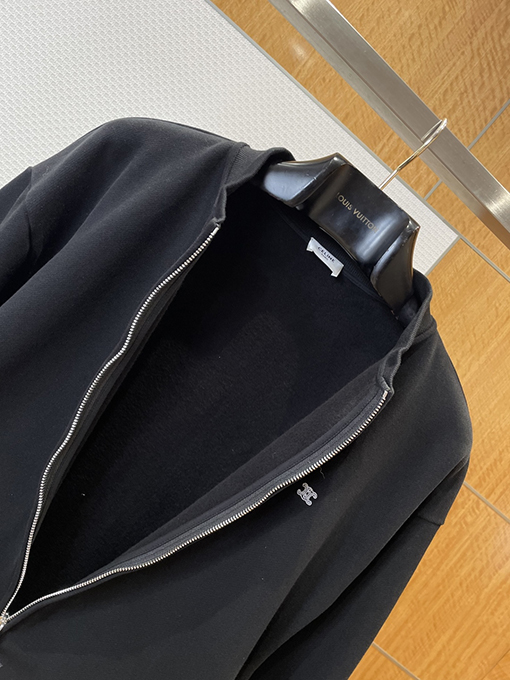 セリーヌブランドコピー 刺繍りミニマルジップアップジャケット