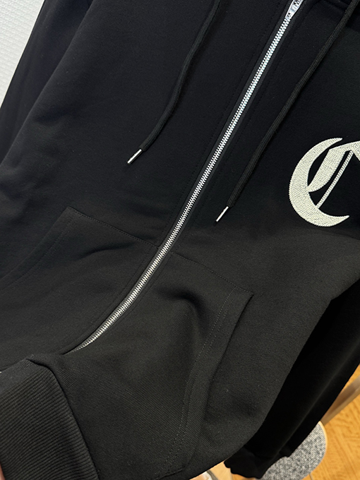 セリーヌブランドスーパーコピー CELINE 刺繍りジッパー付きフード付きスウェットシャツジャケット