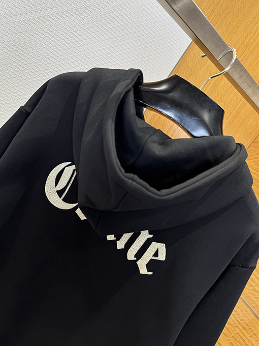 セリーヌブランドスーパーコピー CELINE 刺繍りジッパー付きフード付きスウェットシャツジャケット