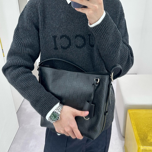 グッチコピー GUCCI カシミヤのインターシャ編みレターロゴクルーネックセーター