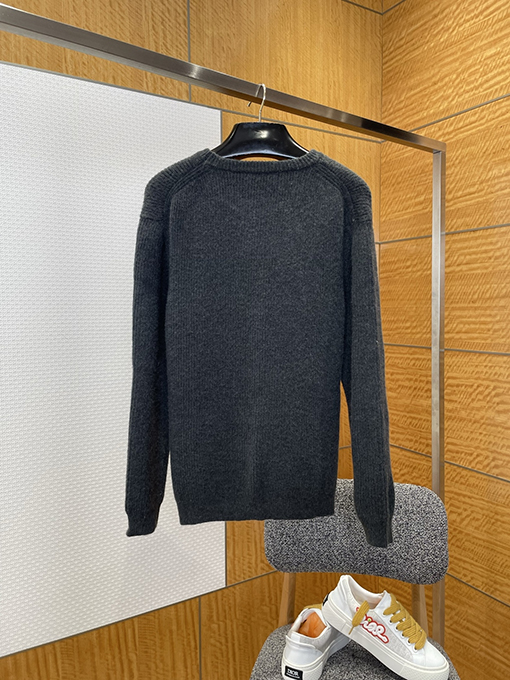 グッチコピー GUCCI カシミヤのインターシャ編みレターロゴクルーネックセーター