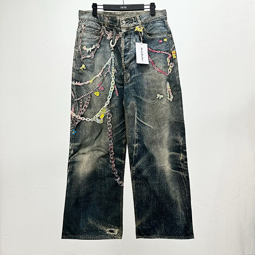 アクネストゥディオズ チェーンストレートレッグジーンズ