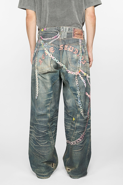 アクネストゥディオズ チェーンストレートレッグジーンズ