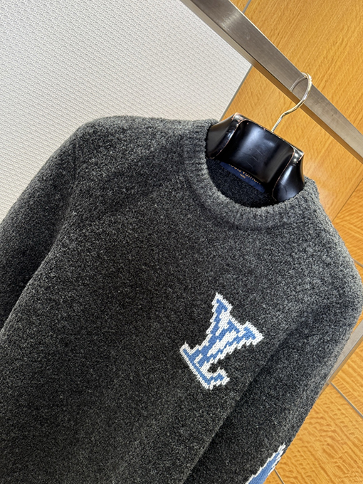 ルイヴィトンコピー LV 四つ葉のクローバー柄ニットクルーネックセーター