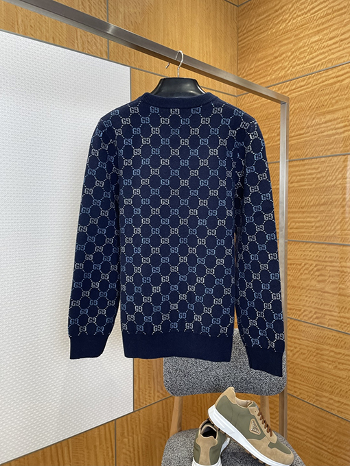 グッチスーパーコピー 全面ジャカード織りのクルーネックセーター