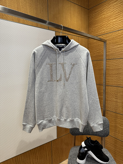 ルイヴィトンコピー LV ラインストーン付きフード付きスウェットシャツ