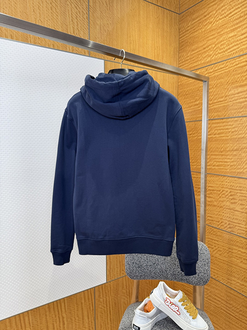 アミ 刺繍りジッパー付きフード付きスウェットシャツジャケット