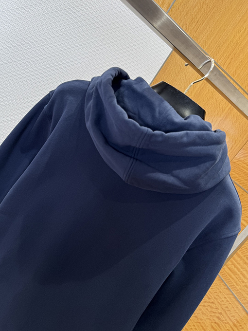 アミ 刺繍りジッパー付きフード付きスウェットシャツジャケット