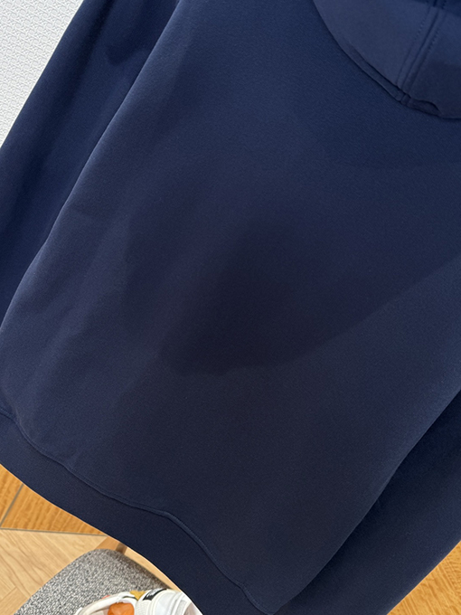 アミ 刺繍りジッパー付きフード付きスウェットシャツジャケット