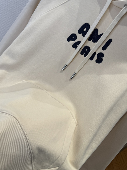 アミリコピー AMI PARIS 織り文字ロゴ入りパーカー