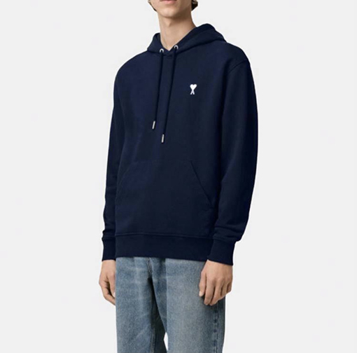 アミ 刺繍りフード付きスウェットシャツ