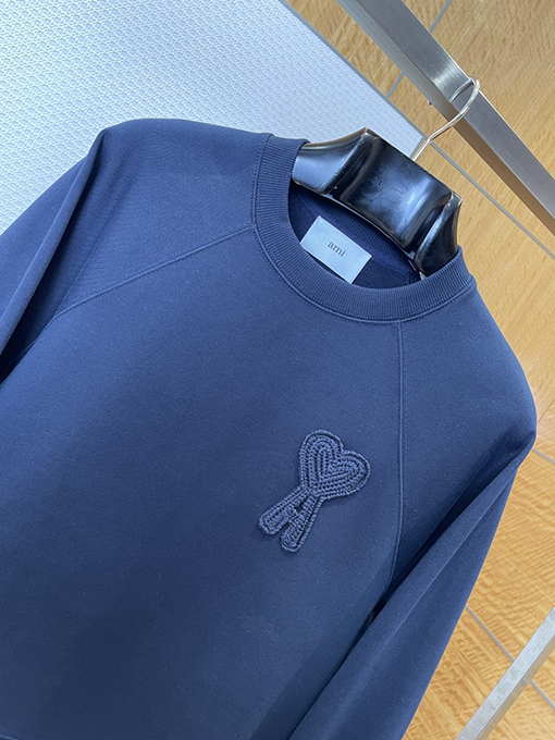 アミスーパーコピー 織り刺繍入りクルーネックのスウェットシャツ