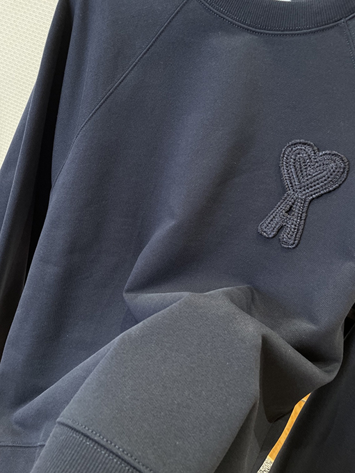 アミスーパーコピー 織り刺繍入りクルーネックのスウェットシャツ