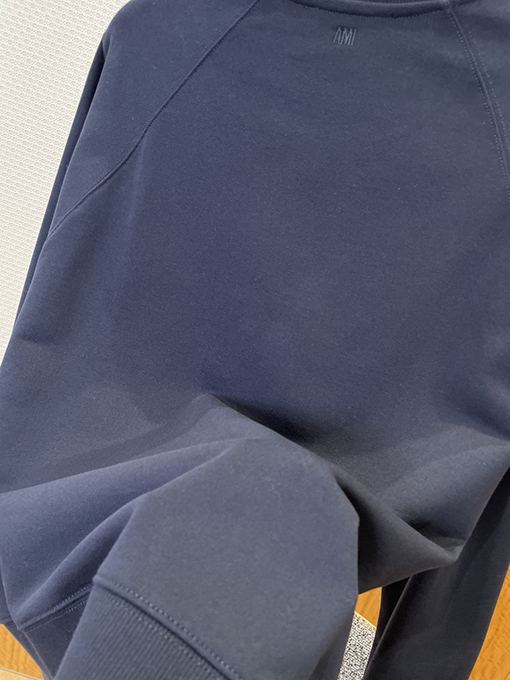 アミスーパーコピー 織り刺繍入りクルーネックのスウェットシャツ