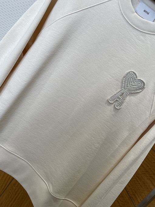 アミスーパーコピー 織り刺繍入りクルーネックのスウェットシャツ