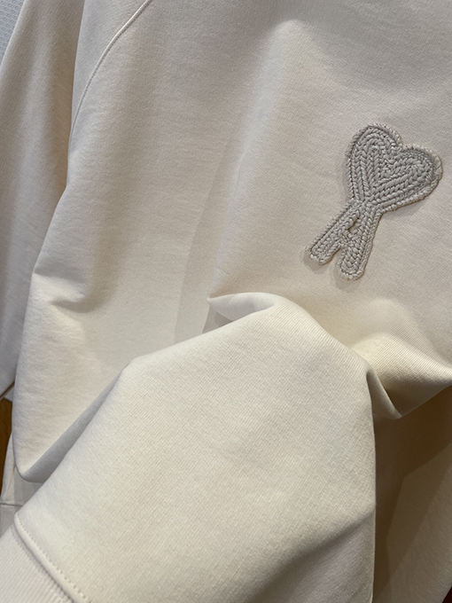 アミスーパーコピー 織り刺繍入りクルーネックのスウェットシャツ