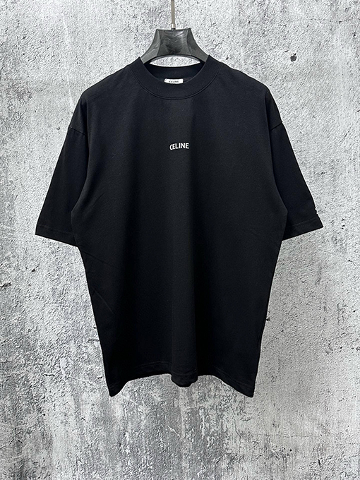セリーヌ CELINE 文字ロゴプリント入りカップル半袖Tシャツ