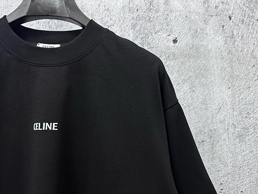 セリーヌ CELINE 文字ロゴプリント入りカップル半袖Tシャツ