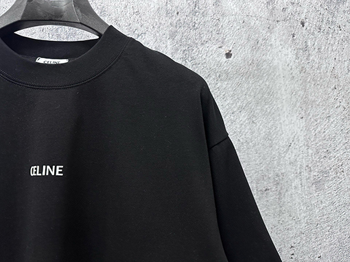 セリーヌ CELINE 文字ロゴプリント入りカップル半袖Tシャツ