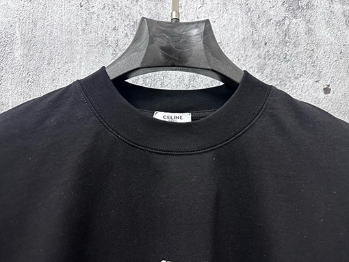 セリーヌ CELINE 文字ロゴプリント入りカップル半袖Tシャツ