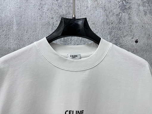 セリーヌ CELINE 文字ロゴプリント入りカップル半袖Tシャツ