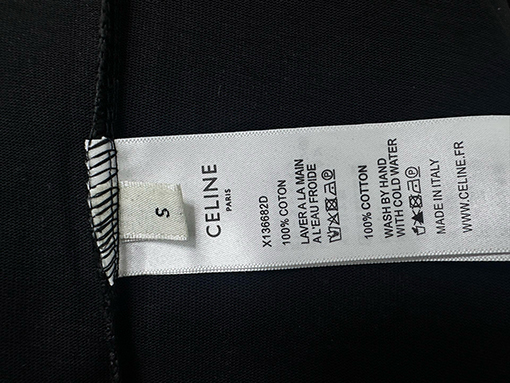 セリーヌ CELINE レターロゴ入りスタッズ付きカップル半袖Tシャツ
