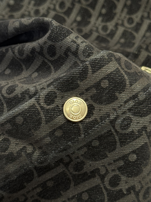 ディオールブランドスーパーコピー 全面プリントの襟付きシングルブレスト長袖シャツジャケット