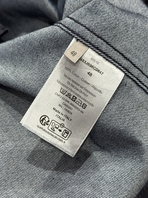 ディオールブランドスーパーコピー 全面プリントの襟付きシングルブレスト長袖シャツジャケット