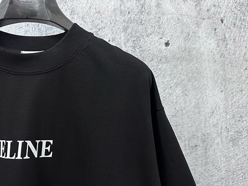 セリーヌ CELINE 文字ロゴフィルムプリントカップル半袖Tシャツ