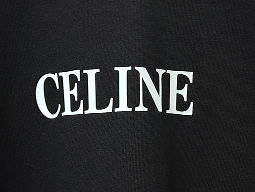 セリーヌ CELINE 文字ロゴフィルムプリントカップル半袖Tシャツ