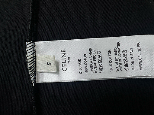 セリーヌ CELINE 文字ロゴフィルムプリントカップル半袖Tシャツ