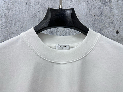 セリーヌ CELINE 文字ロゴフィルムプリントカップル半袖Tシャツ