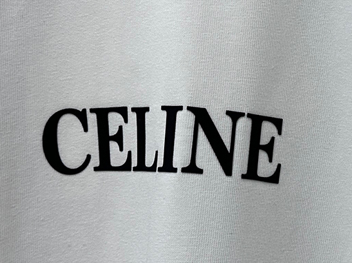 セリーヌ CELINE 文字ロゴフィルムプリントカップル半袖Tシャツ