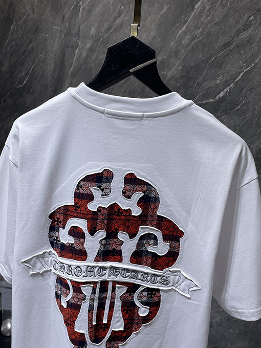 クロムハーツスーパーコピー 宝剣 ヘビーインダストリー 刺繍アップリケ 半袖Tシャツ
