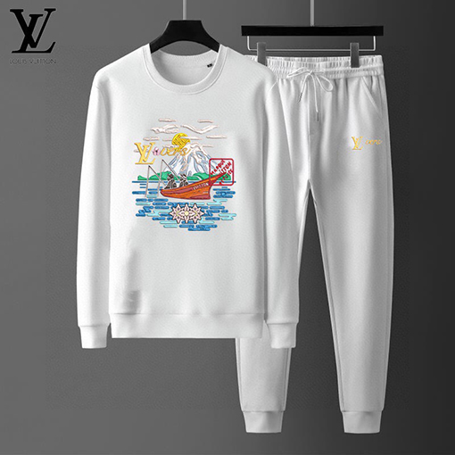  ルイヴィトンコピー LV 新モデルなクラシックな人気のクルーネックのスウェットシャツとパンツのセット