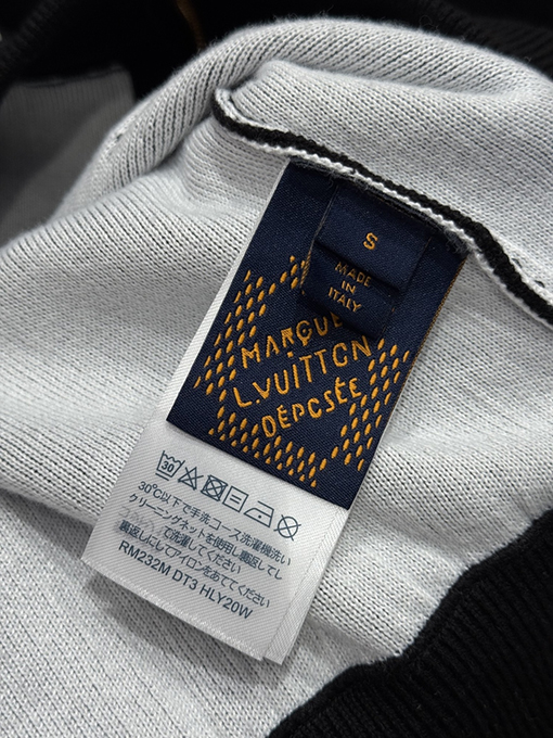 ルイヴィトンコピー LV インターシャ編みのジップアップカーディガン