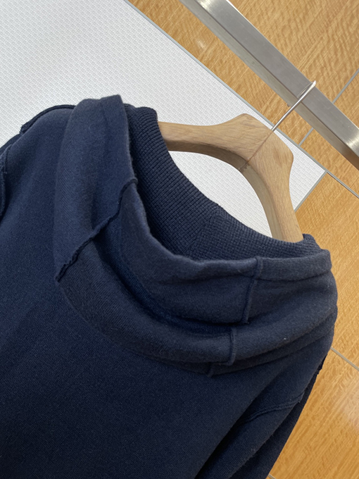 バーバリー 刺繍りドローストリング付きフード付きジップアップジャケット