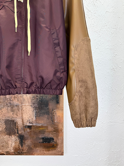 ロエベ パッチワークレザー刺繍コート