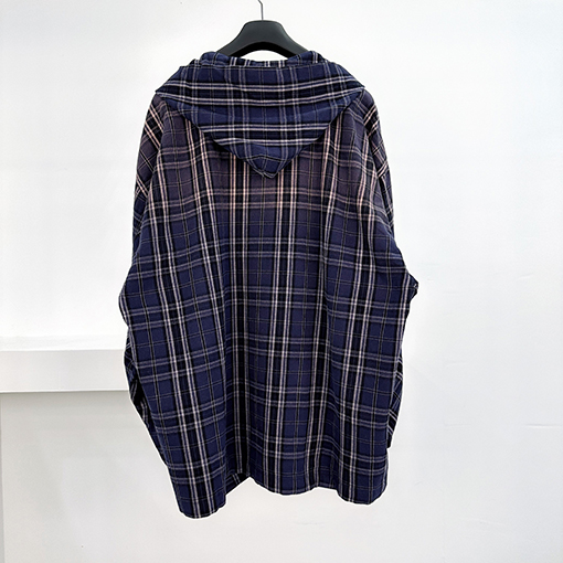 バレンシアガ BALENCIAGA チェック柄のフード付きジャケット