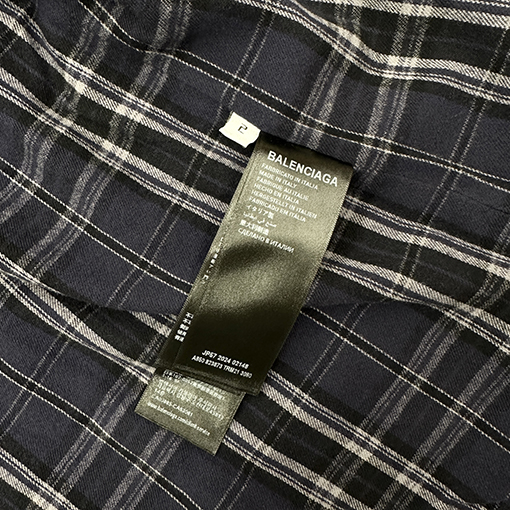 バレンシアガ BALENCIAGA チェック柄のフード付きジャケット