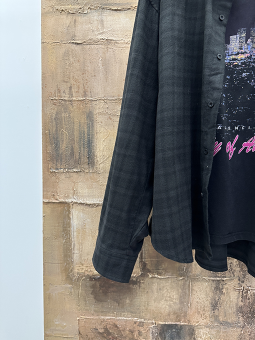 バレンシアガ BALENCIAGA ツーピースのチェック柄シャツ